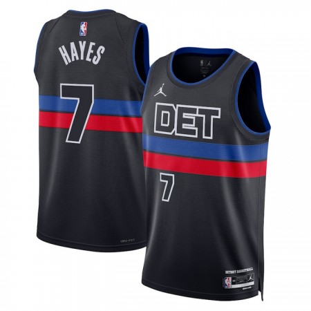 Camiseta Hombre NBA Detroit Pistons Killian Hayes 7 2022-23 Jordan Statement Edition Negro Swingman